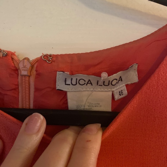 Salmon coloured Luca Luca shift dress - Picture 3 of 4